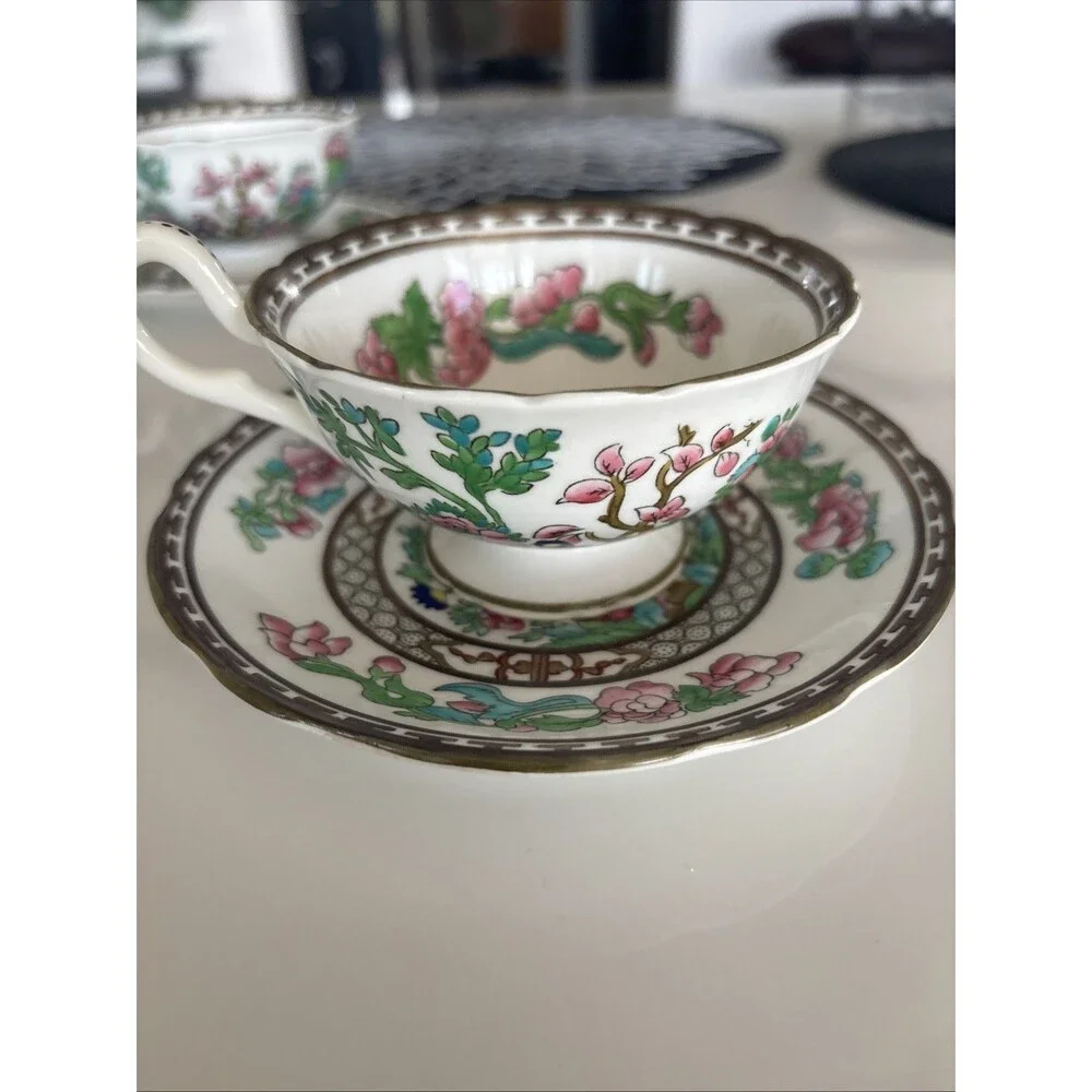 Coalport Indian Tree Fine Boan China Cup & Saucer Set EXCELLENT